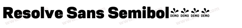 Resolve Sans Semibol字体转换